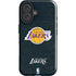 NBA Los Angeles Lakers Black Primary Logo iPhone 16 Plus Impact Case