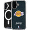 NBA Los Angeles Lakers Black Primary Logo iPhone 16 Plus MagSafe Case