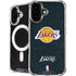 NBA Los Angeles Lakers Black Primary Logo iPhone 16 Plus MagSafe Case