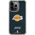 NBA Los Angeles Lakers Black Primary Logo iPhone 16 Pro Clear Case
