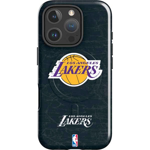 NBA Los Angeles Lakers Black Primary Logo iPhone 16 Pro Magsafe Impact Case