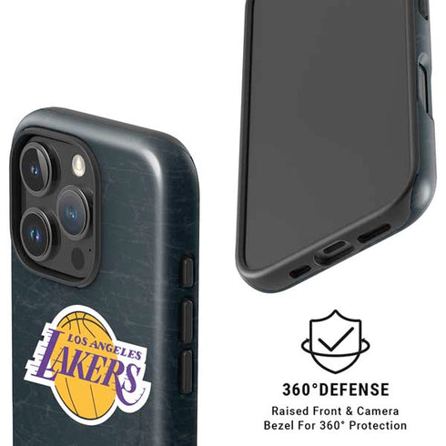 NBA Los Angeles Lakers Black Primary Logo iPhone 16 Pro Magsafe Impact Case