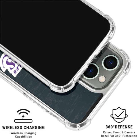 NBA Los Angeles Lakers Black Primary Logo iPhone 16 Pro Max Clear Case