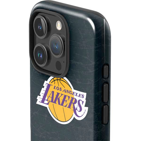 NBA Los Angeles Lakers Black Primary Logo iPhone 16 Pro Max Impact Case