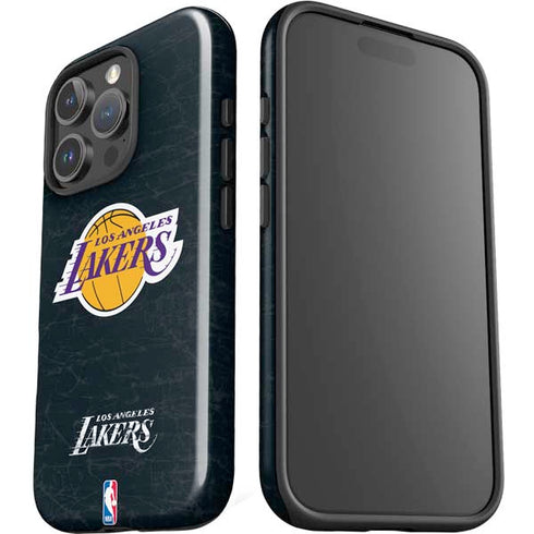 NBA Los Angeles Lakers Black Primary Logo iPhone 16 Pro Max Impact Case