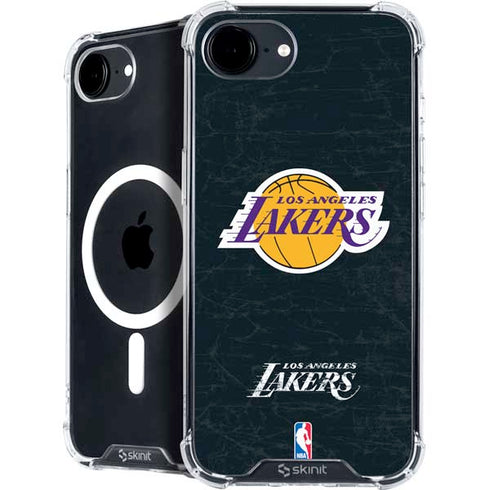 NBA Los Angeles Lakers Black Primary Logo iPhone 16e MagSafe Case