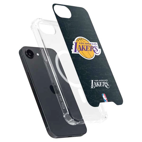 NBA Los Angeles Lakers Black Primary Logo iPhone 16e MagSafe Case