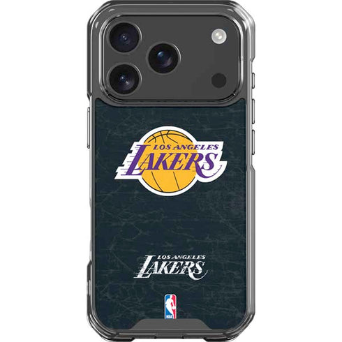 NBA Los Angeles Lakers Black Primary Logo iPhone 18 Pro Clear Case