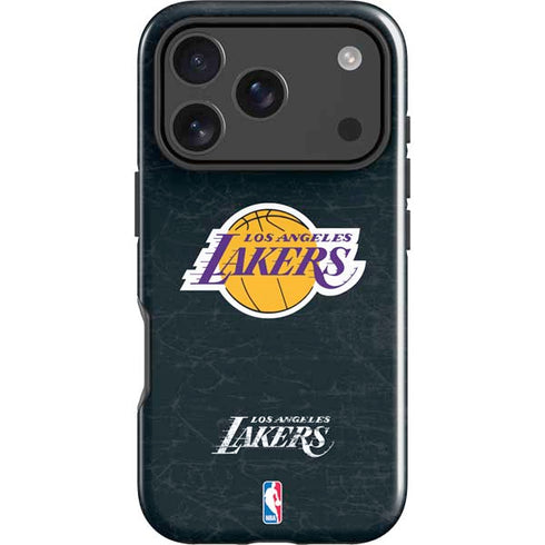 NBA Los Angeles Lakers Black Primary Logo iPhone 18 Pro Impact Case