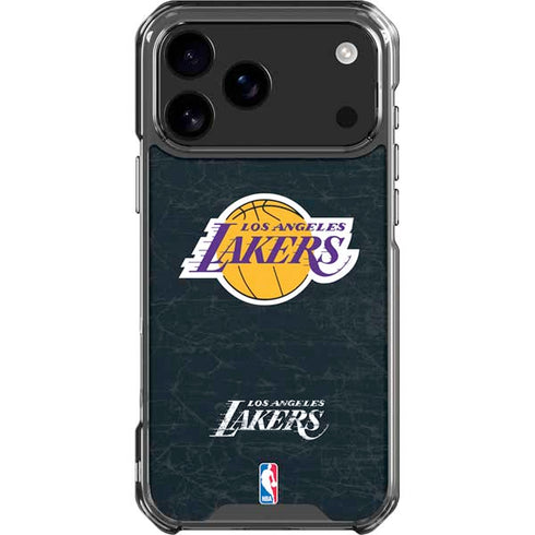 NBA Los Angeles Lakers Black Primary Logo iPhone 18 Pro Max Clear Case