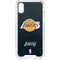 NBA Los Angeles Lakers Black Primary Logo iPhone XS Clear Case