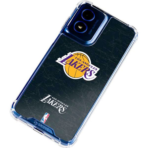 NBA Los Angeles Lakers Black Primary Logo Moto G Play 4G (2024) Clear Case