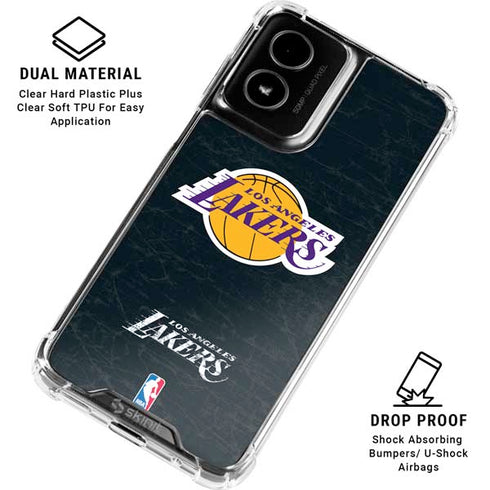 NBA Los Angeles Lakers Black Primary Logo Moto G Power 5G (2024) Clear Case