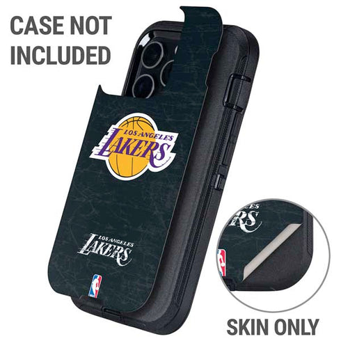 NBA Los Angeles Lakers Black Primary Logo Otterbox Defender iPhone Skin