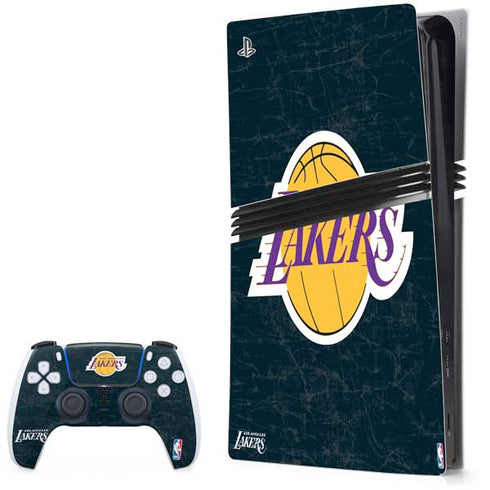 NBA Los Angeles Lakers Black Primary Logo PS5 Pro Bundle Skin