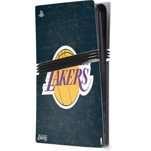NBA Los Angeles Lakers Black Primary Logo PS5 Pro Console Skin