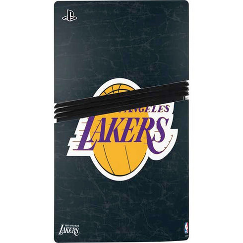 NBA Los Angeles Lakers Black Primary Logo PS5 Pro Console Skin