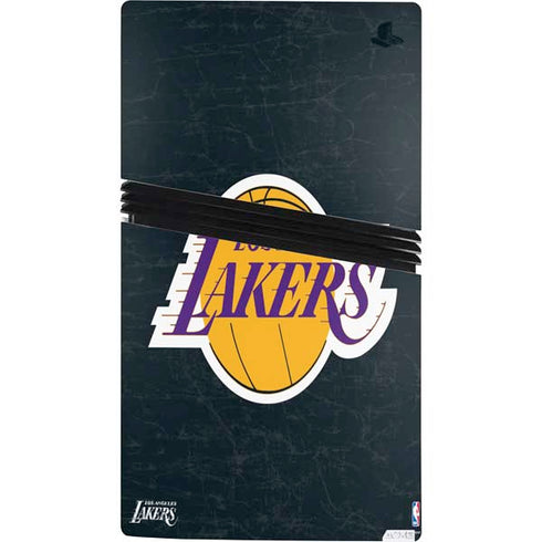 NBA Los Angeles Lakers Black Primary Logo PS5 Pro Console Skin