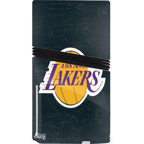 NBA Los Angeles Lakers Black Primary Logo PS5 Pro Disk Bundle Skin