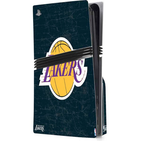 NBA Los Angeles Lakers Black Primary Logo PS5 Pro Disk Console Skin