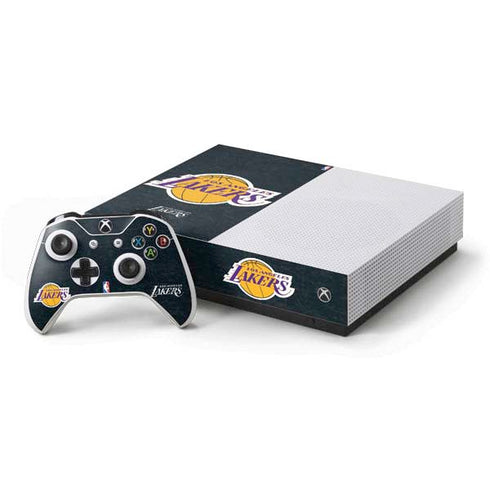 NBA Los Angeles Lakers Black Primary Logo Xbox One S All-Digital Edition Bundle Skin