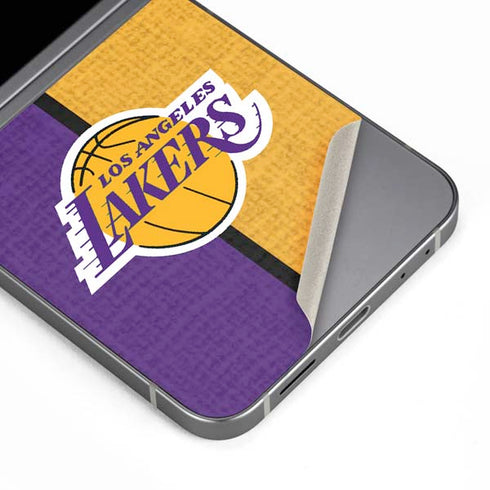 NBA Los Angeles Lakers Canvas Galaxy Z Flip6 Skin
