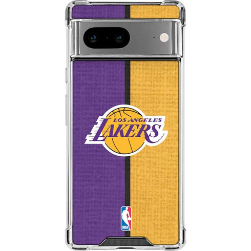 NBA Los Angeles Lakers Canvas Google Pixel 8a Clear Case