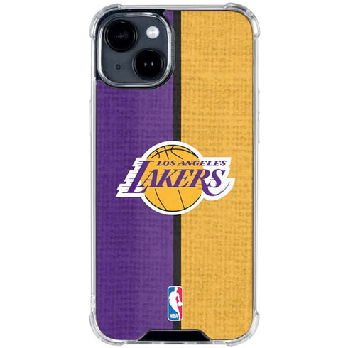 NBA Los Angeles Lakers Canvas iPhone 15 Clear Case