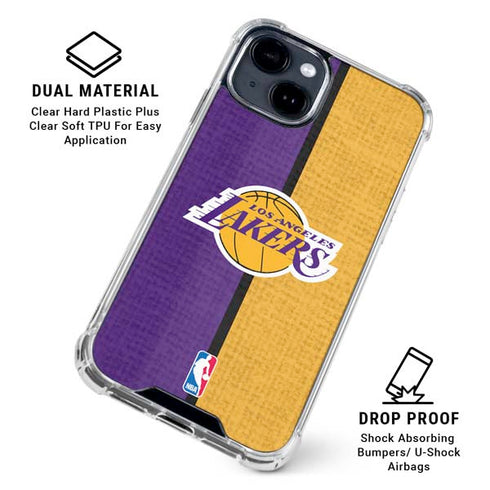 NBA Los Angeles Lakers Canvas iPhone 15 Clear Case