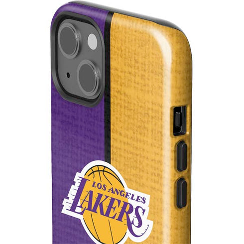NBA Los Angeles Lakers Canvas iPhone 15 Impact Case