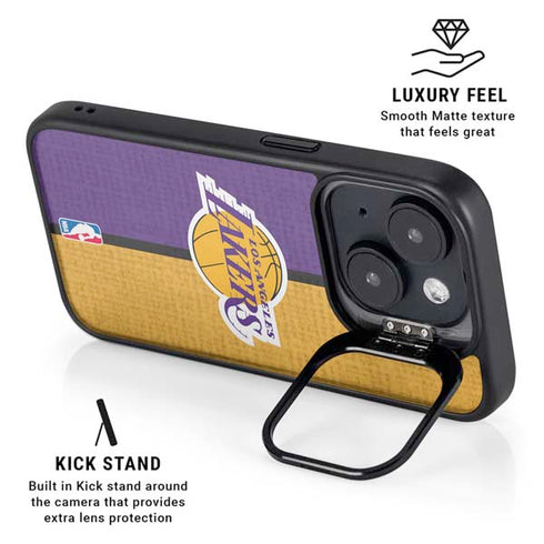 NBA Los Angeles Lakers Canvas iPhone 15 Kickstand Case