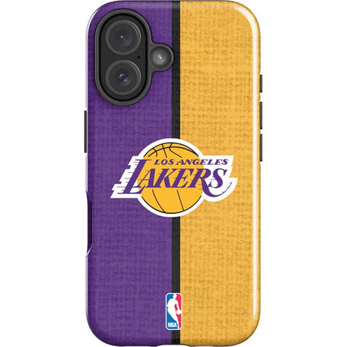 NBA Los Angeles Lakers Canvas iPhone 16 Plus Impact Case