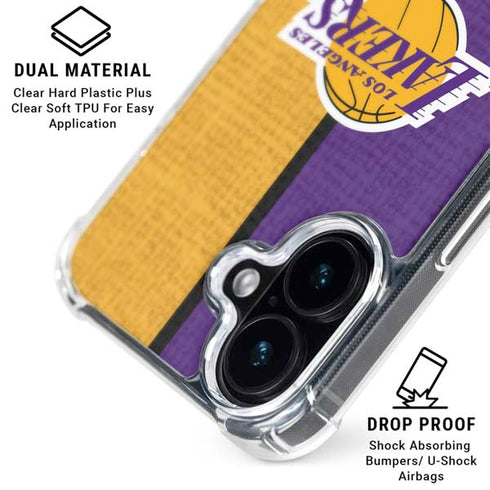 NBA Los Angeles Lakers Canvas iPhone 16 Plus MagSafe Case