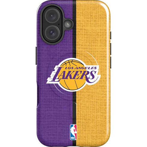 NBA Los Angeles Lakers Canvas iPhone 16 Plus Magsafe Impact Case