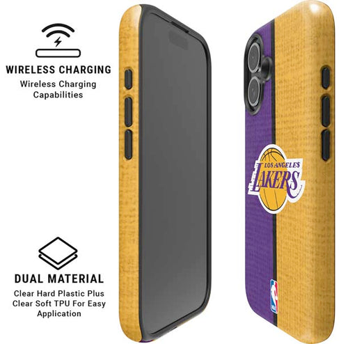 NBA Los Angeles Lakers Canvas iPhone 16 Plus Magsafe Impact Case