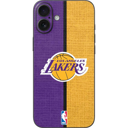NBA Los Angeles Lakers Canvas iPhone 16 Plus Skin