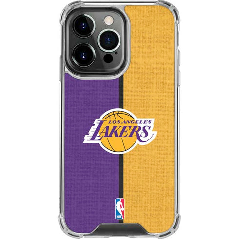 NBA Los Angeles Lakers Canvas iPhone 16 Pro Clear Case