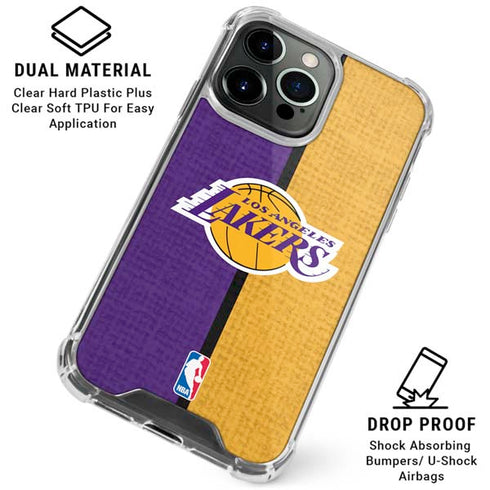 NBA Los Angeles Lakers Canvas iPhone 16 Pro Clear Case