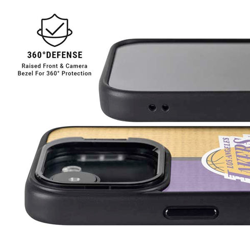 NBA Los Angeles Lakers Canvas iPhone 16e Kickstand Case