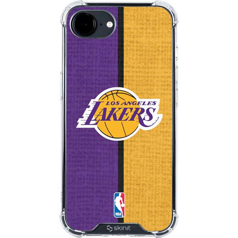 NBA Los Angeles Lakers Canvas iPhone 16e Clear Case
