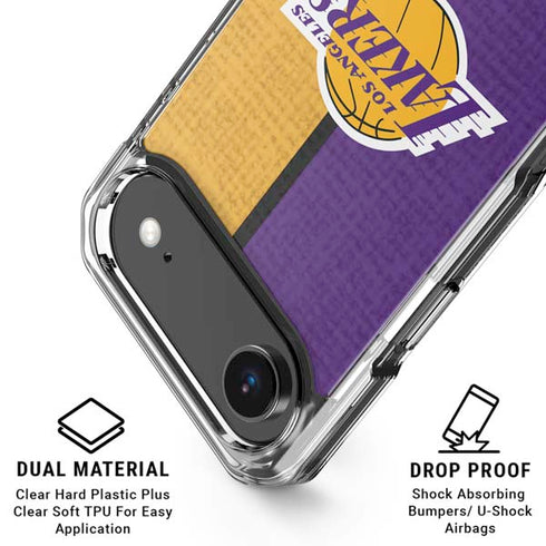 NBA Los Angeles Lakers Canvas iPhone 17 Air Clear Case