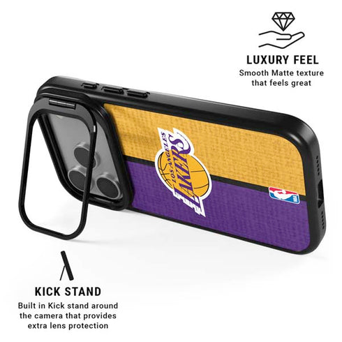 NBA Los Angeles Lakers Canvas iPhone 17 Pro Max Kickstand Case