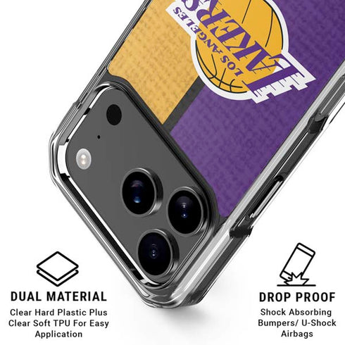 NBA Los Angeles Lakers Canvas iPhone 18 Pro Clear Case