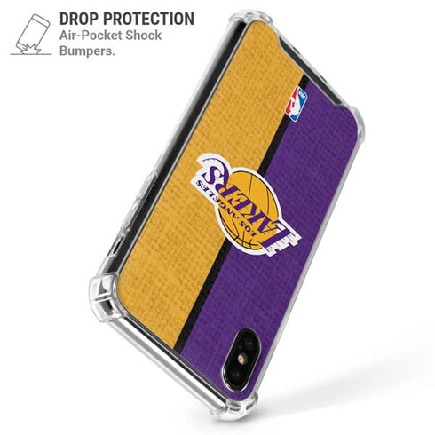 NBA Los Angeles Lakers Canvas iPhone X/XS Clear Case
