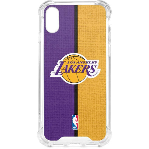 NBA Los Angeles Lakers Canvas iPhone XS Clear Case