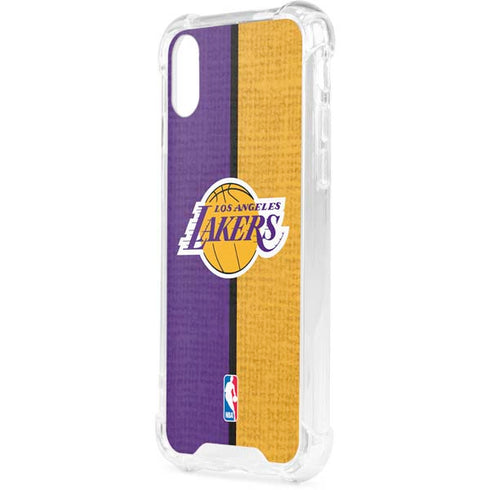 NBA Los Angeles Lakers Canvas iPhone XS Clear Case