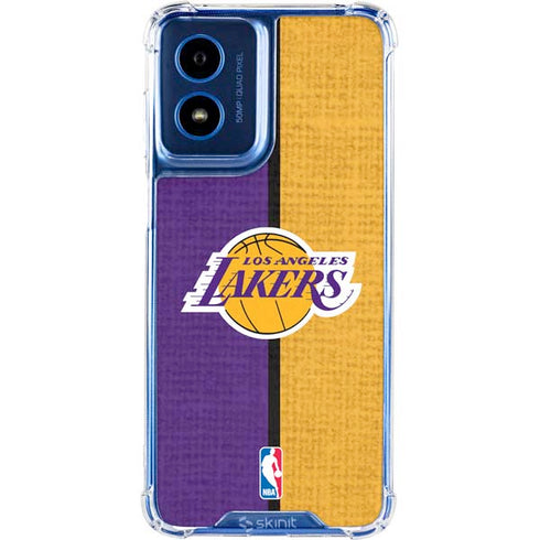 NBA Los Angeles Lakers Canvas Moto G Play 4G (2024) Clear Case