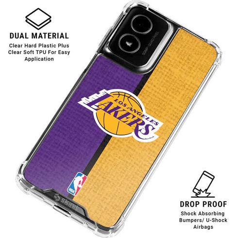 NBA Los Angeles Lakers Canvas Moto G Power 5G (2024) Clear Case