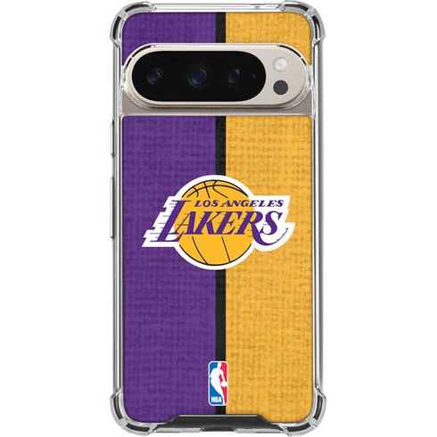 NBA Los Angeles Lakers Canvas Pixel 9 Pro XL Clear Case