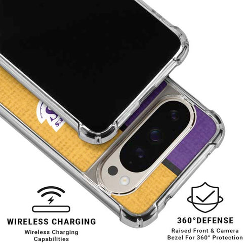 NBA Los Angeles Lakers Canvas Pixel 9 Pro XL Clear Case